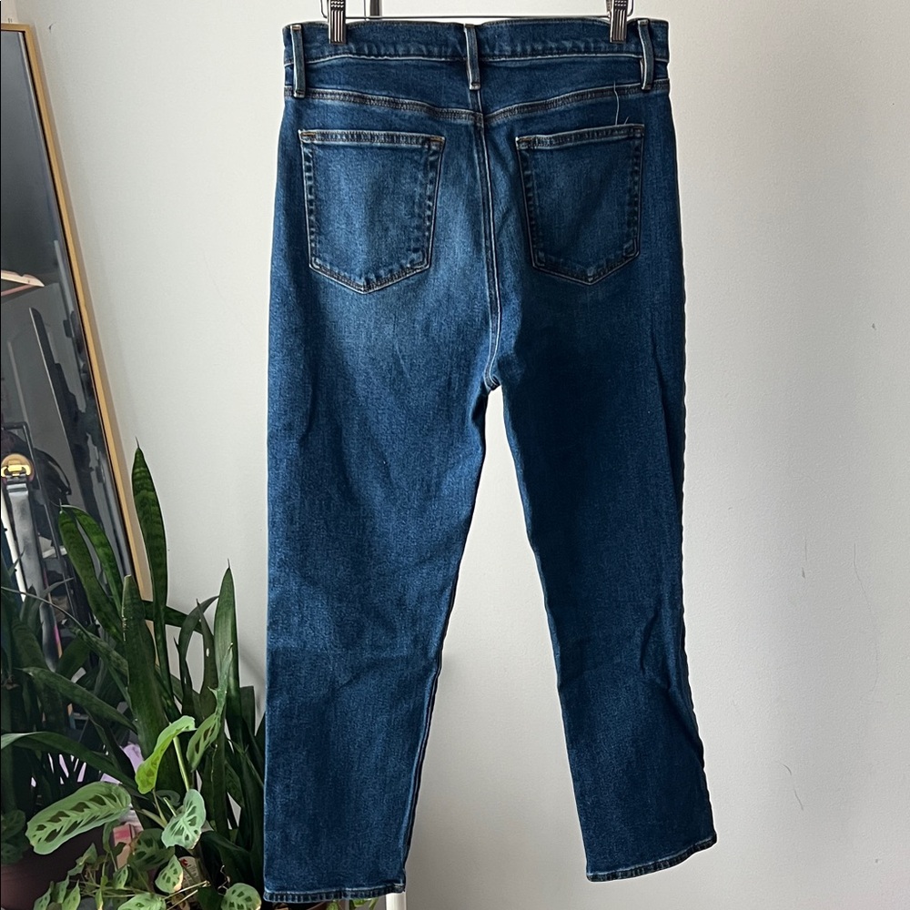 LOFT Dark Blue Straight Jeans 31 12 - Picture 2 of 5
